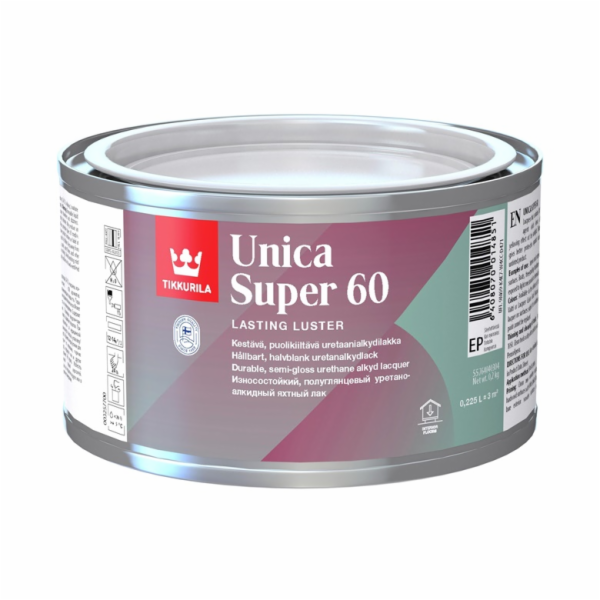 Lak Tikkurila Unica Super 60, polomatný, 0,225 l