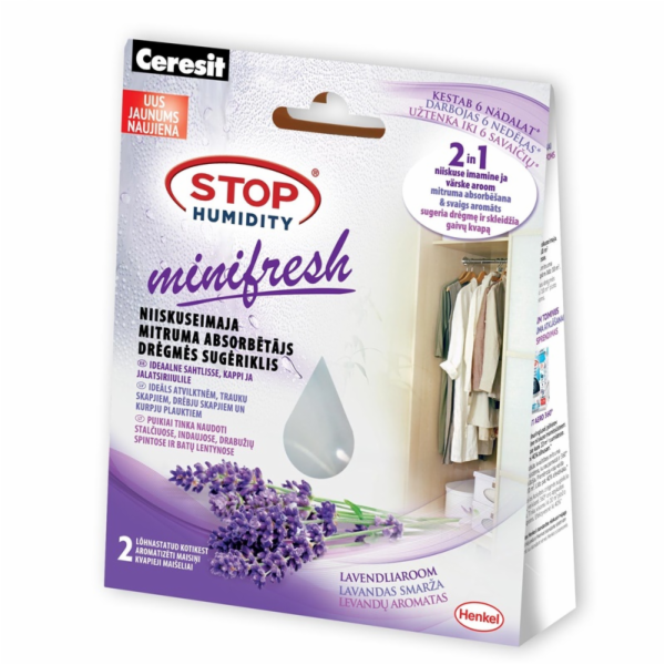 Mini relaxační sáček pohlcující vlhkost, levandulová čtve...