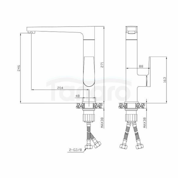 Invena Midnight BZ-35-014-V, Kuchyňská baterie