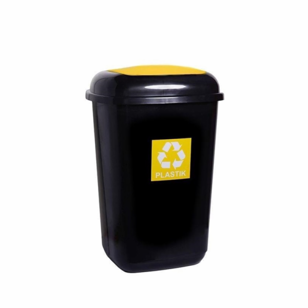 Popelnice Plafor, 12 l, černo/žlutá