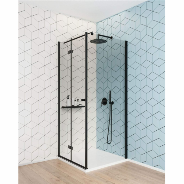 SPRCHA NÁSTĚNNÁ KERRIA PLUS NERO SKAID 120 CM