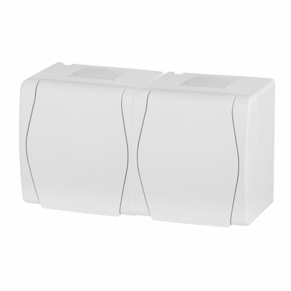 Dvojitá zásuvka ELEKTRO-PLAST HERMES2, IP44