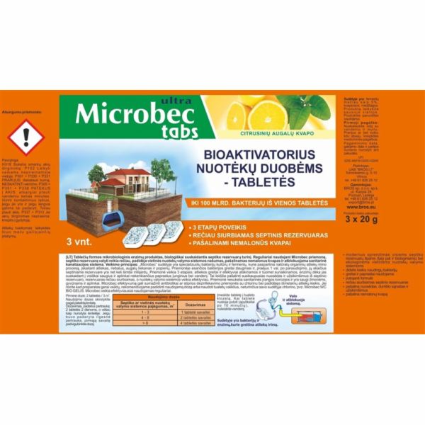 Bioaktivátor pro kanalizační jímky tablety, 3 ks