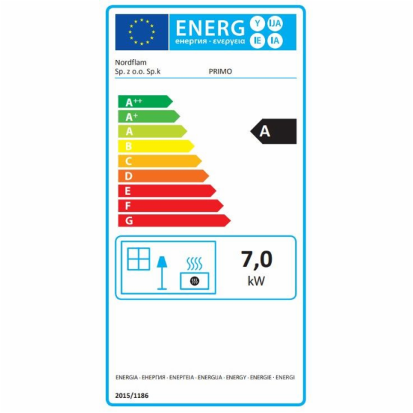 Litinová kamna NORDFLAM PRIMO EKO, 7 KW