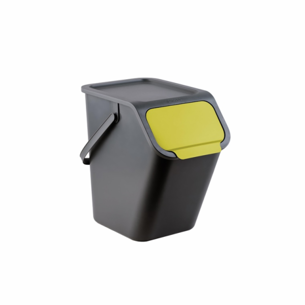 Odpadkový koš BINI, 25 l, černá, žlutá