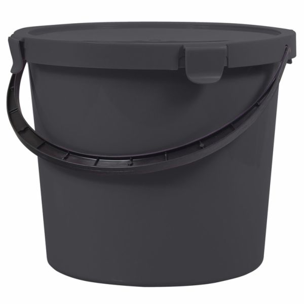 Kbelík Plast Team, 10 l, šedý