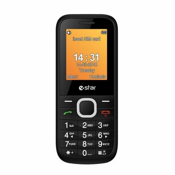eSTAR X18 Dual Sim, stříbrná mobilní telefon