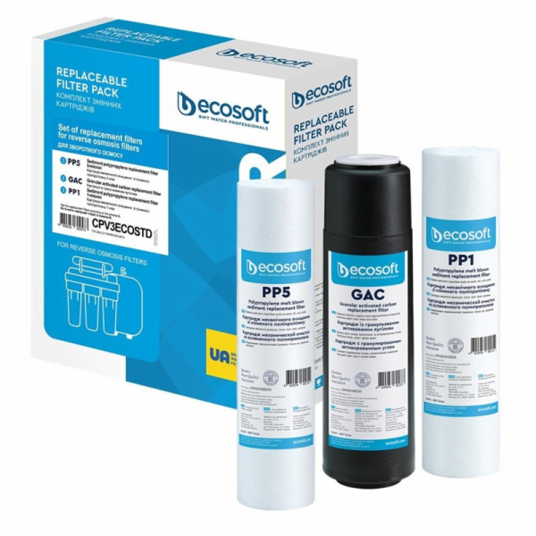 Sada patronových filtrů Ecosoft CPV3ECOSTD, 10"