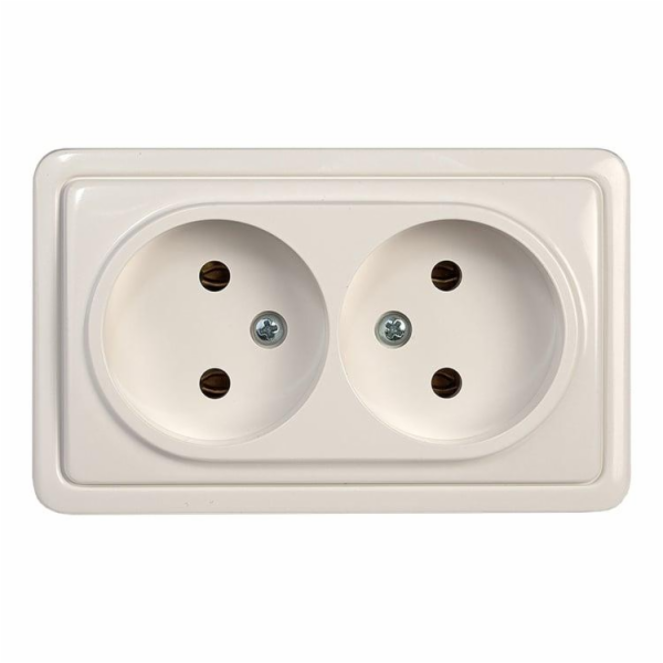 Dvojitá zásuvka VILMA SL+250, bílá