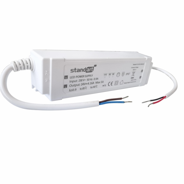 Napájení Standardní, LED, 5A, 0-120W, 24V, DC, IP67