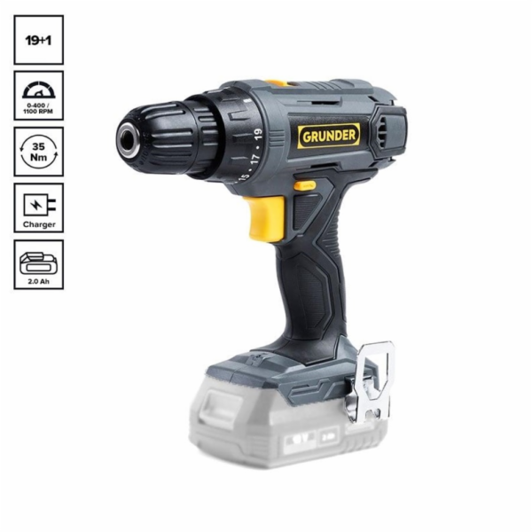 Aku vrtačka GRUNDER CD-L1118, 18 V, 2 Ah