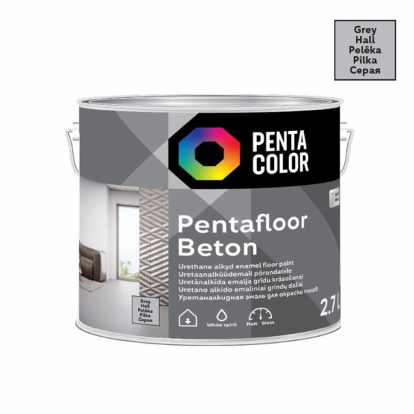 Barva na podlahu Pentafloor Beton, šedá, 2,7l