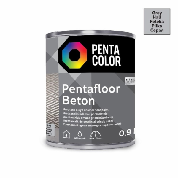 Barva na podlahu Pentafloor Beton, šedá, 0,9l