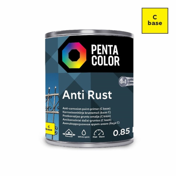 barva Pentacolor Antirust, C báze, 0,9l