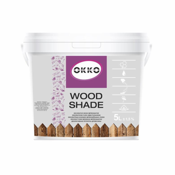 Impregnant Okko Wood Shade, barva ořech, 5l