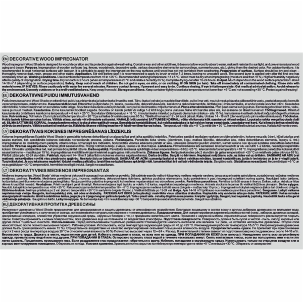 Impregnant Okko Wood Shade, bílý, 5 l