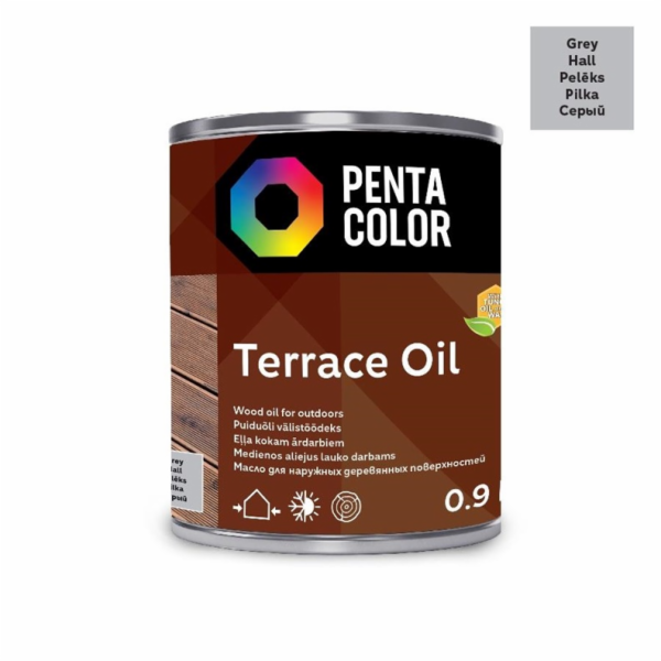 Tungu olej na terasy Pentacolor Terrace Oil, šedý, 0,9l