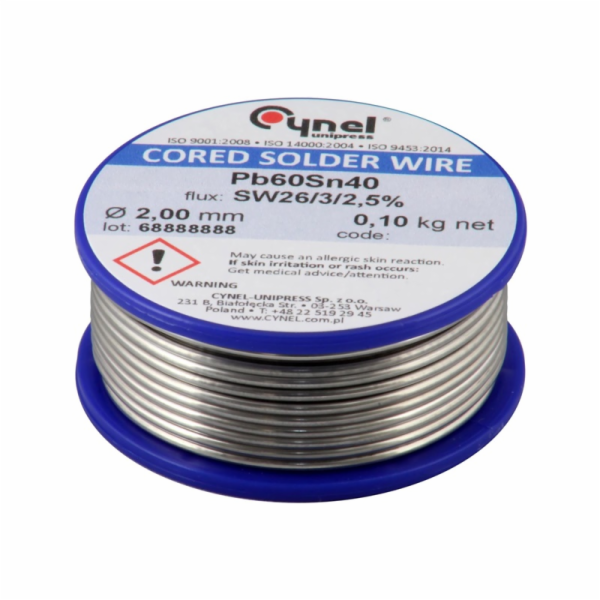Pájka Cynel SN40, 2 mm, 100 g