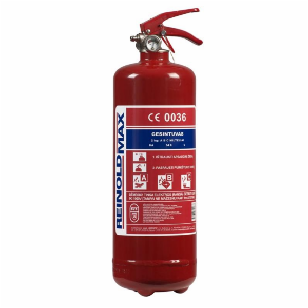 Práškový hasicí přístroj Reinoldmax, 2 kg