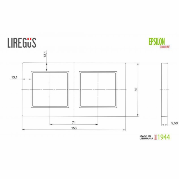 Dvojkřeslo LIREGUS EPSILON, barva metalíza