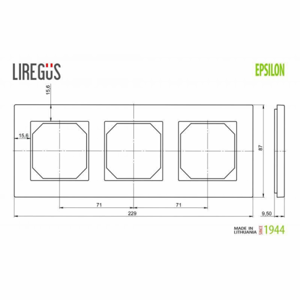 Třímístná židle LIREGUS EPSILON, černé matné sklo
