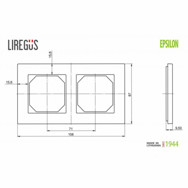 Dvojkřeslo LIREGUS EPSILON, černé matné sklo