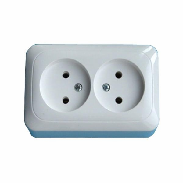 Dvojzásuvka LIREGUS ALFA, bílá