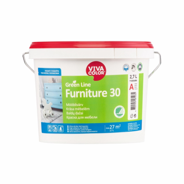 Barva Vivacolor Green Line Furniture 30 A, bílá, 2,7l