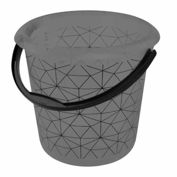 Bucket Keeper Polygon, 10 l, transparentní/černý