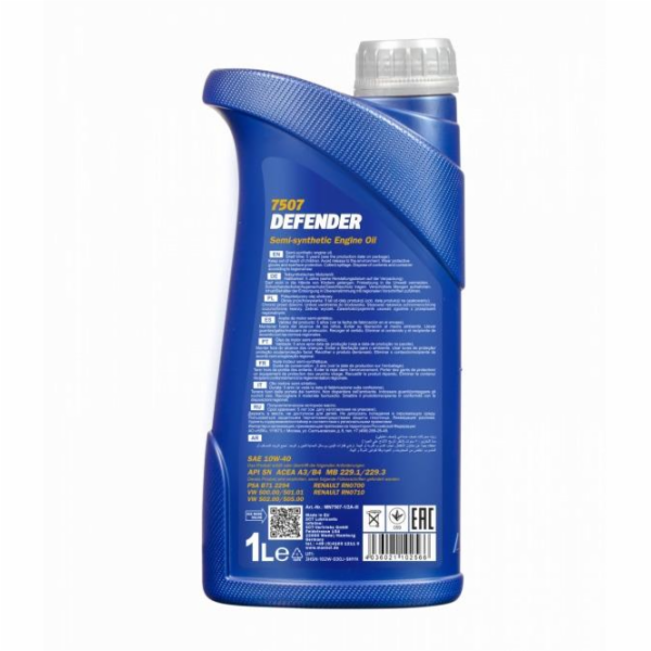 Automobilový motorový olej Mannol Defender, 10W-40, 1l