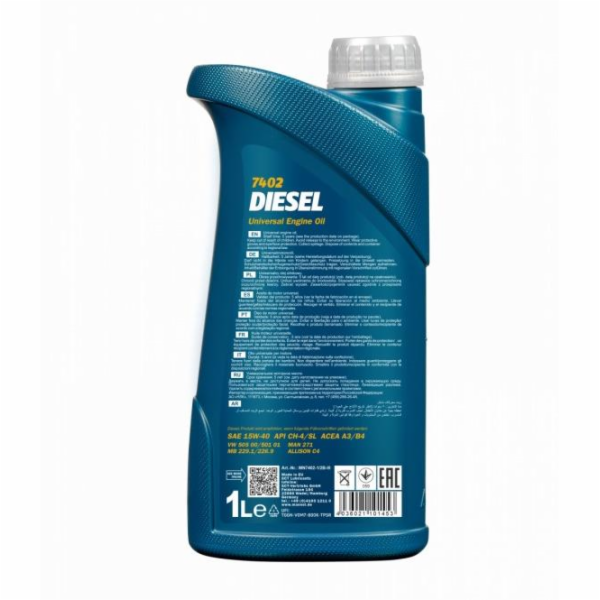 Automobilový motorový olej Mannol Diesel, 15W-40, 1l