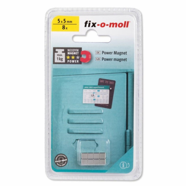 Magnety Fix-O-Moll 3562805, 5 x 5 mm, 8 ks.