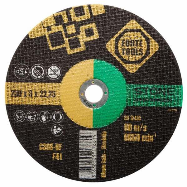 Řezný kotouč Forte Tools, 230 x 3 x 22,23 mm