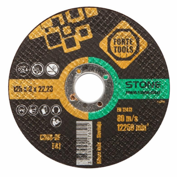 Řezný kotouč Forte Tools, 125 x 3 x 22,23 mm