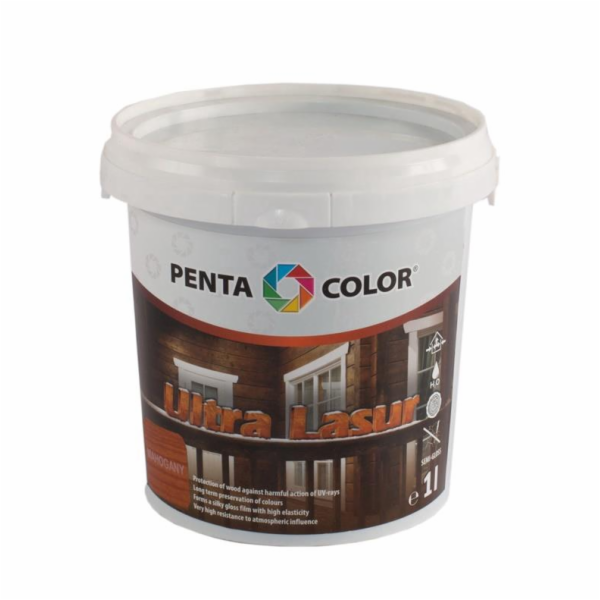 Lazura Pentacolor Ultra Lasur, mahagonová barva, 1l