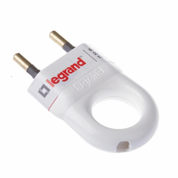 Zástrčka LEGRAND, 2P, 6A, 230V, bílá