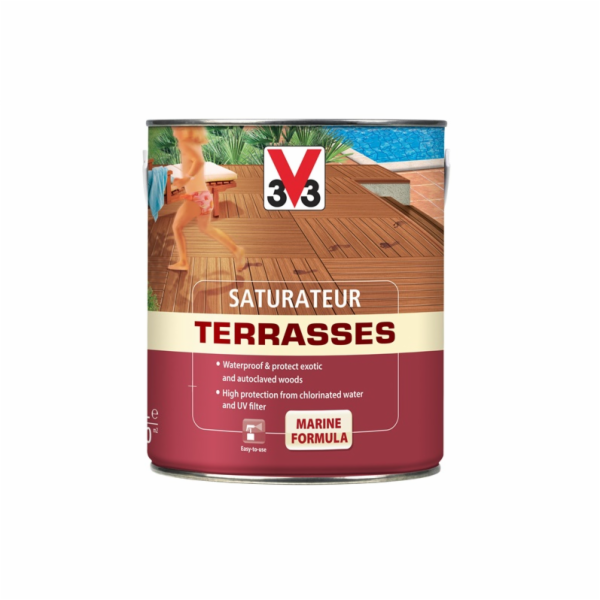 Olej na terasy V33 Terasy, bezbarvý, 2,5l