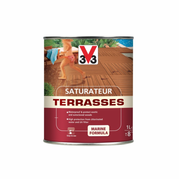 Podlahový olej V33 Terrasses, bezbarvý, 1l