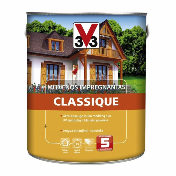 Impregnační prostředek na dřevo V33 Classique, světlý dub...