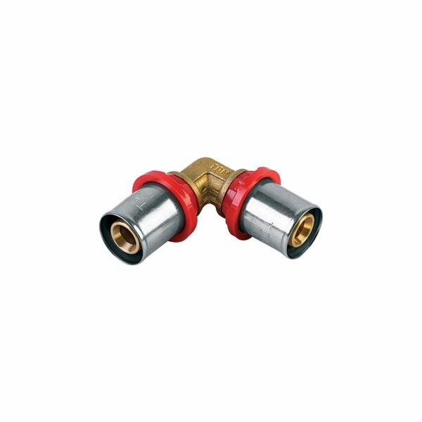 Lisované koleno TDM Brass Art, 18 x 18 mm