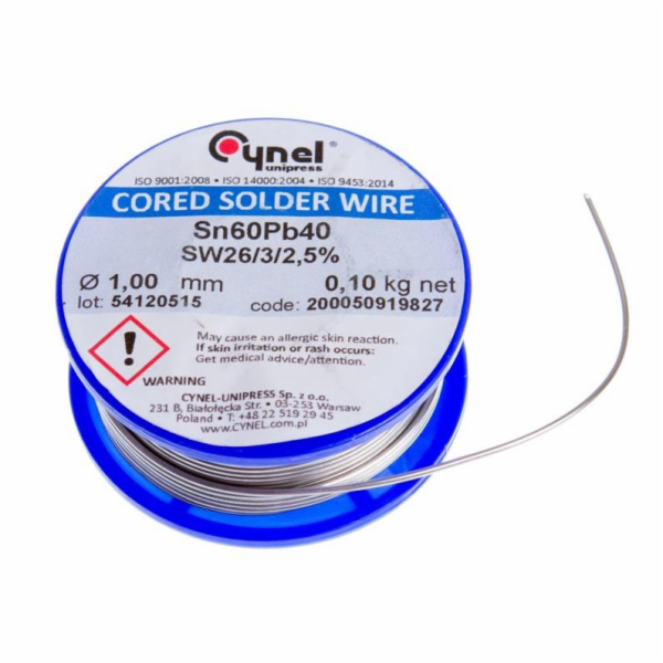 Pájka Cynel SN60, 1mm, 100g