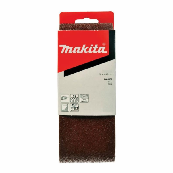 Brusný pás Makita P-37091, č. 40, 457 x 76, 5 ks.