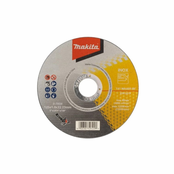 Řezací kotouč Makita D-75530 125 x 1 x 22,23 mm