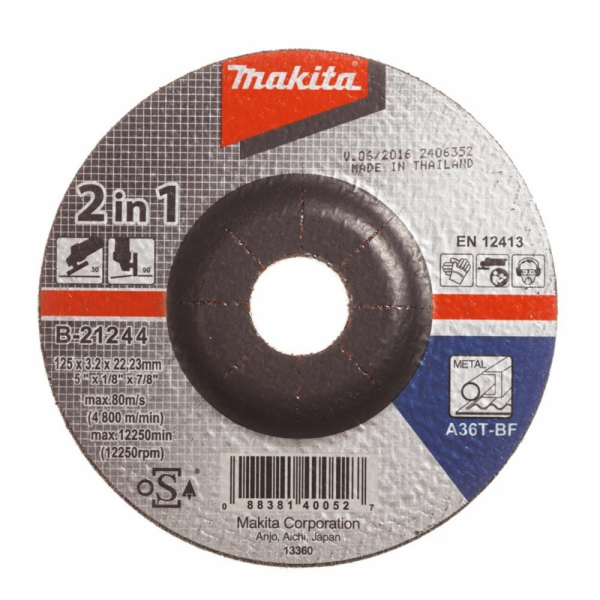 Řezný/brusný kotouč Makita 125x3,2 mm