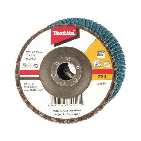 Listový brusný kotouč Makita D-27501, 125x22,23mm 80