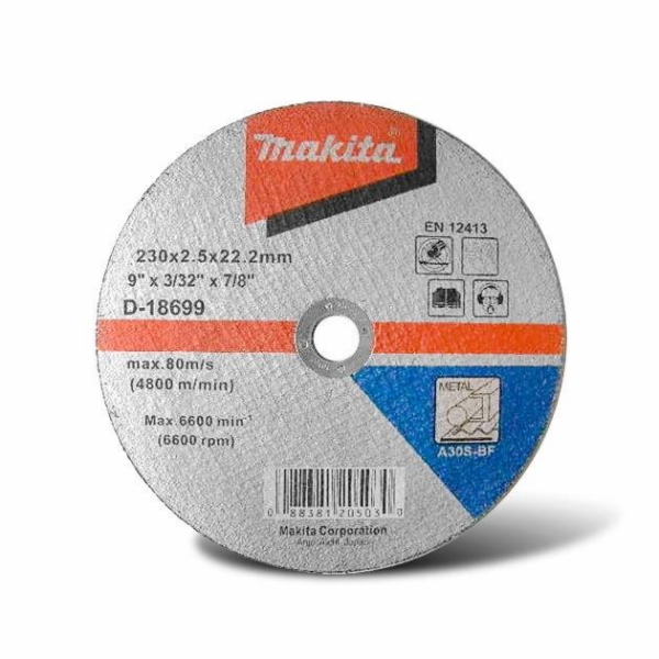 Řezací kotouč Makita D-18699, 230 x 2,5 x 22,23 mm