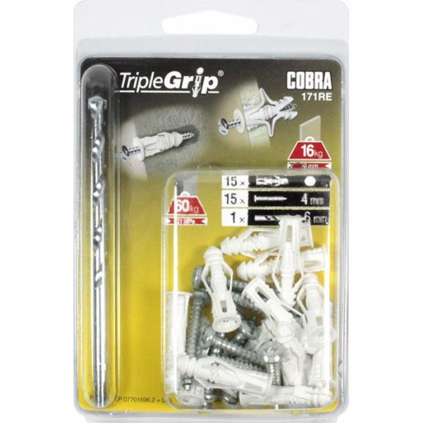 Hmoždinky GKP, 4 x 29 mm, plast, 15 ks.