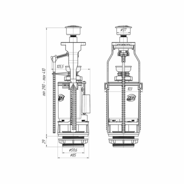 KNOFLÍK NULEID MECHANIZ METALIZU 3/6L