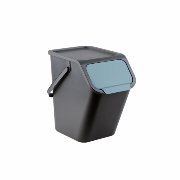 Odpadkový koš BINI, 25 l, černá, modrá