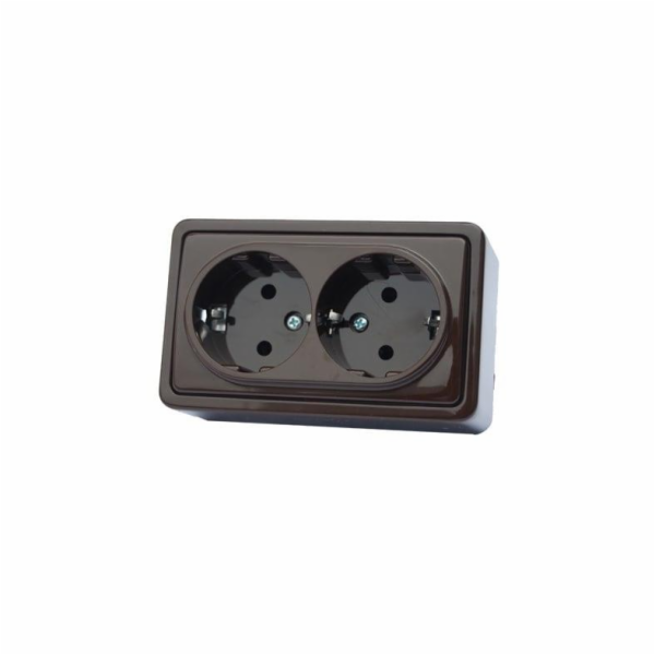 Dvojzásuvka VILMA SL+250, s vývodem, antracit